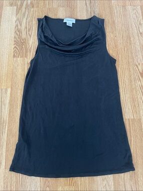 Calvin Klein Black Sleeveless Cowl Neck Tank Top